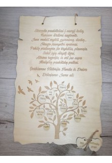 Medinė lentelė "Padėka Mokytojai"